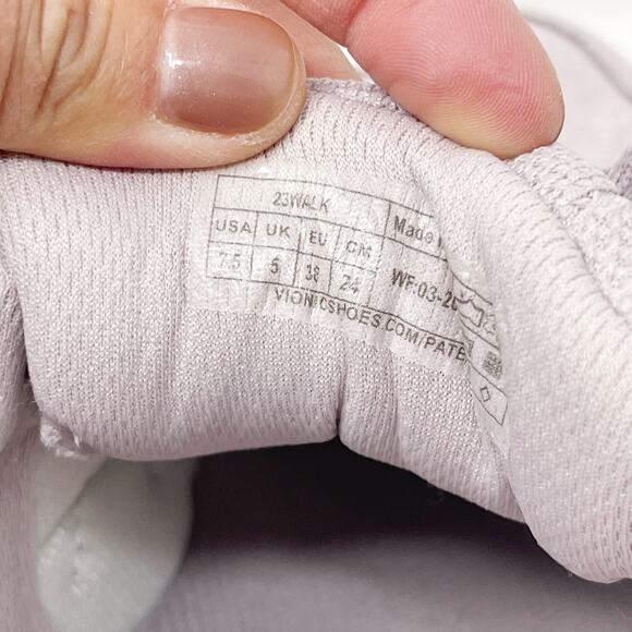 Vionic Size 7.5 Purple Mist Suede 23WALK Adult Sneaker Leather Lace Up Firm Heel - Picture 11 of 12